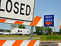 Rest stop closed