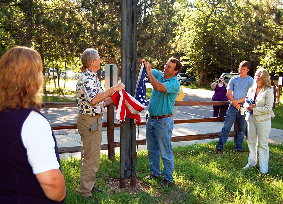 Flag raised