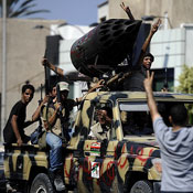 Libyan rebels in Tripoli 