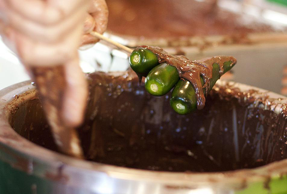 Chocolate-covered jalapenos