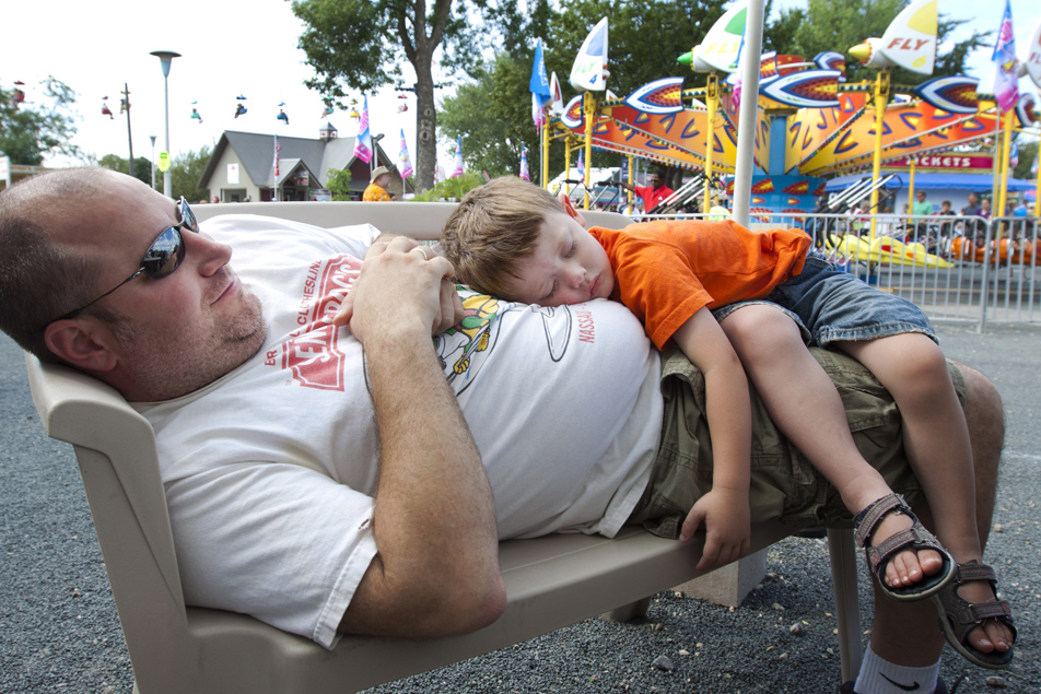 Asleep at the fair