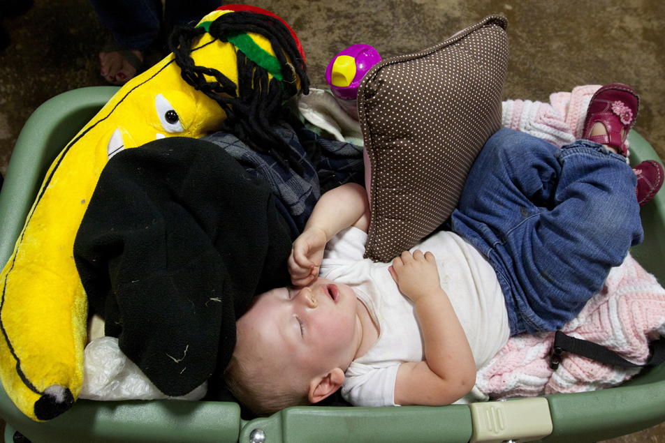 Asleep at the fair