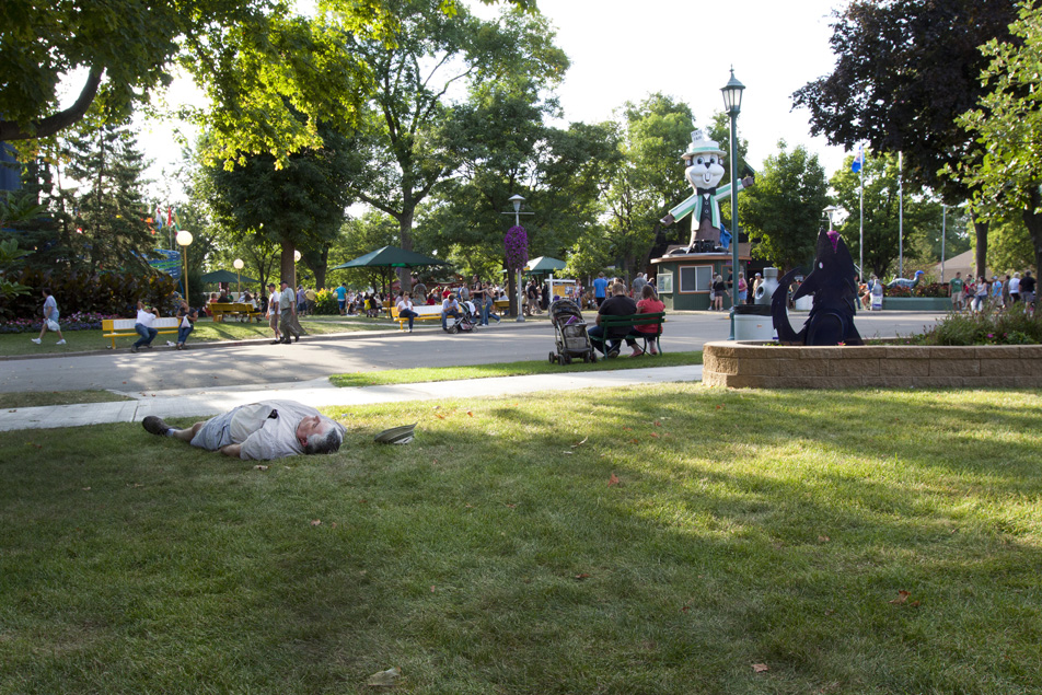 Asleep at the fair
