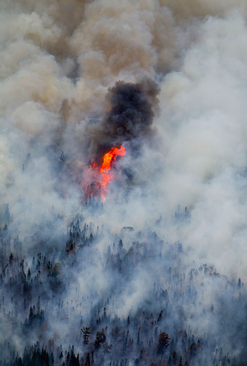 100,000 acres burned