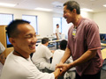 Greeting an inmate