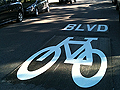 Bike boulevard stencil