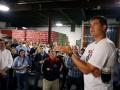 Addressing a tour group