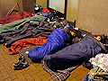 Protesters asleep in downtown Minneapolis