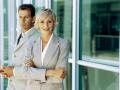 A businessman and a businesswoman