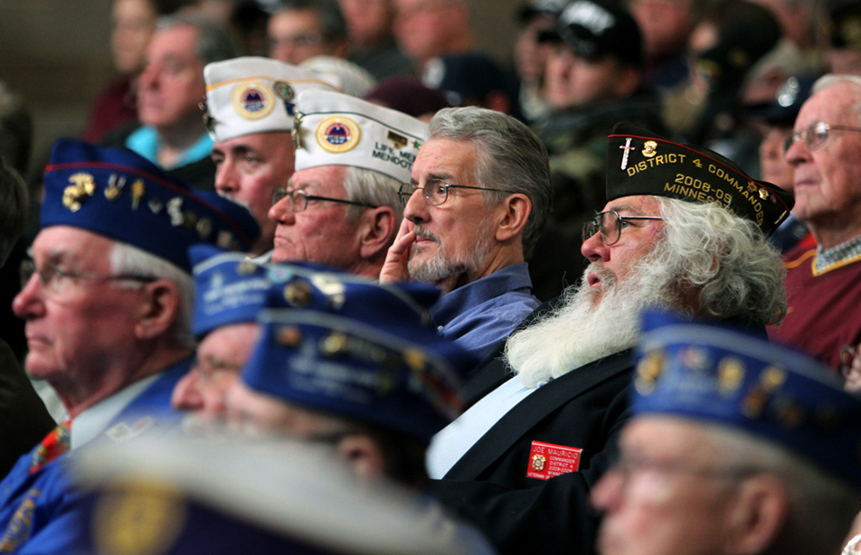 Crowd of veterans