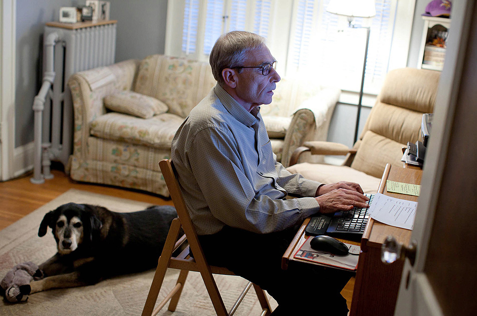 Gary Eichten  and Ella at home
