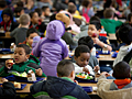 Eating lunch