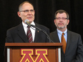Joel Maturi addresses the news media