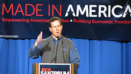 Santorum goes after Obama in Fargo, N.D. | Minnesota Public Radio ...