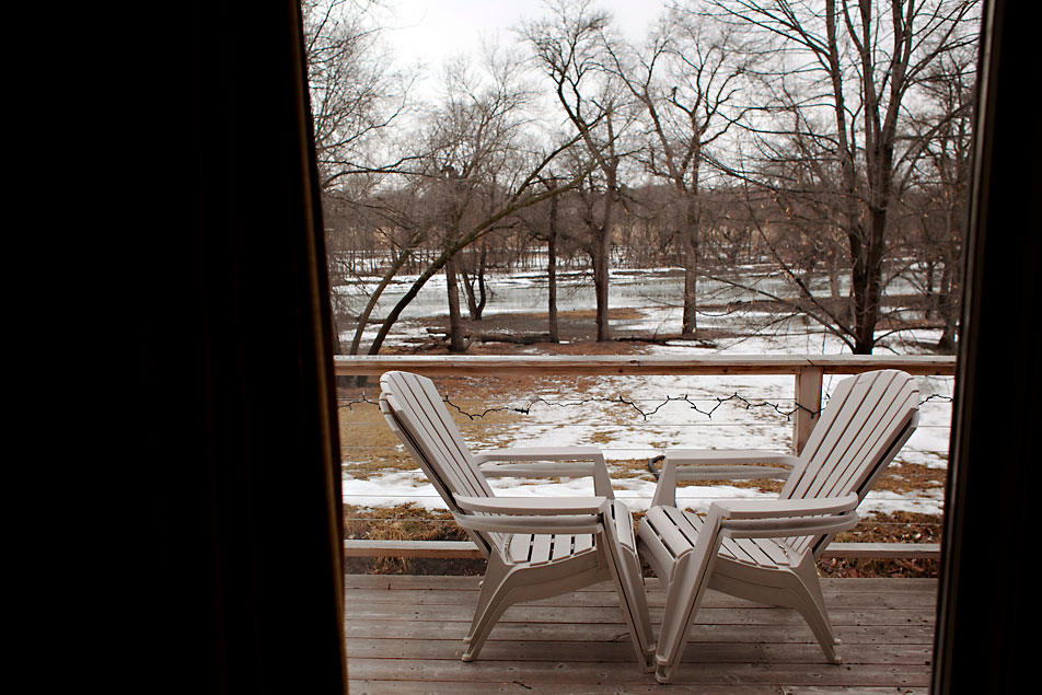 Deck overlooking river