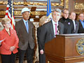 Rybak at the press conference