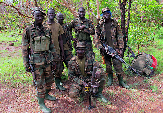 UPDF troops in C.A.R