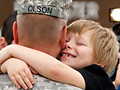 Hugging father