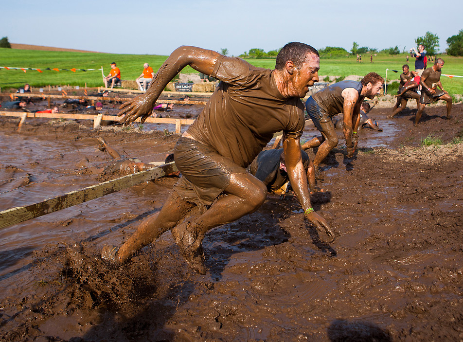 Slipping in  mud