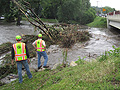 Crews inspect bridge