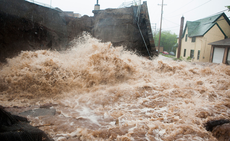 Brewery Creek flooding