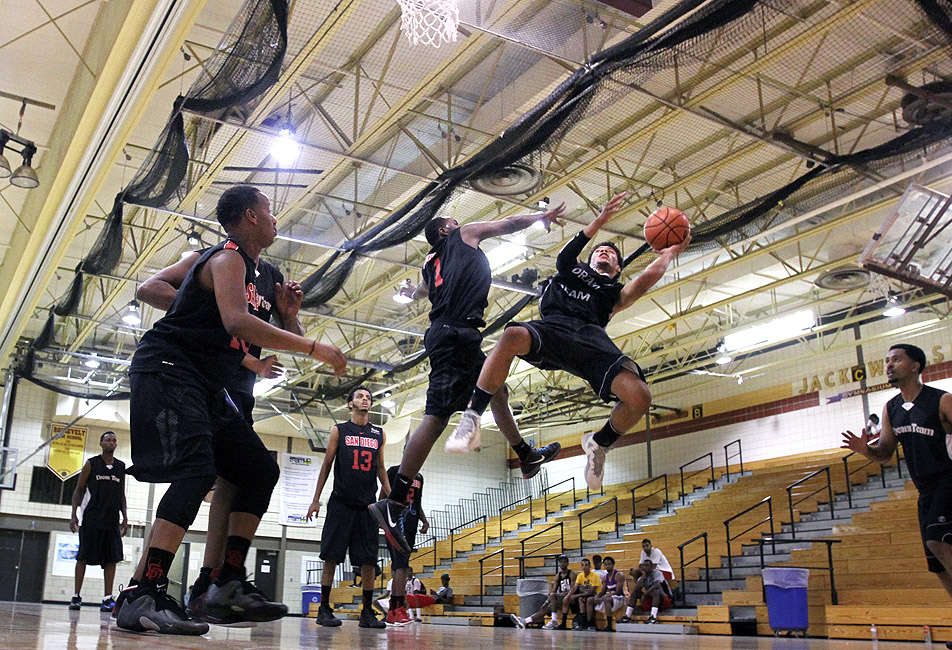 Driving to the basket