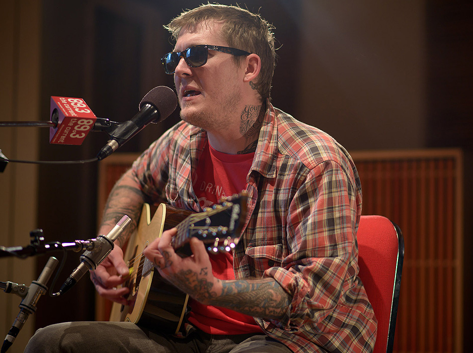 Brian Fallon of The Gaslight Anthem performs in The Current studios