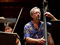 SPCO bassist Fred Bretschger rehearses