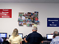 Volunteers working the phones