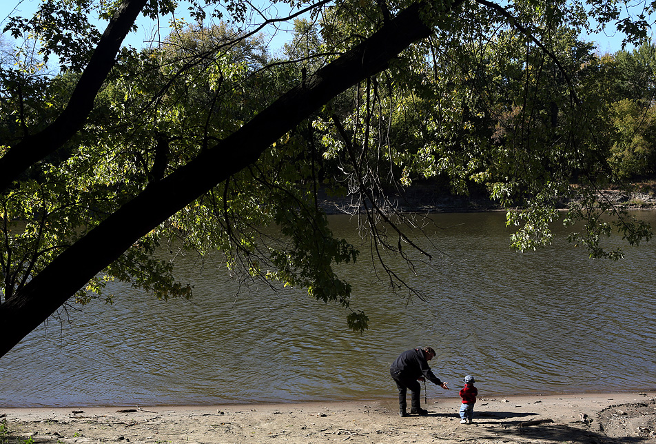 Playing by the Mississippi River