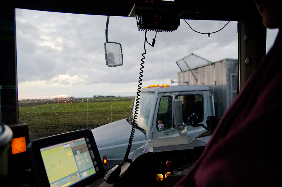 Inside tractor