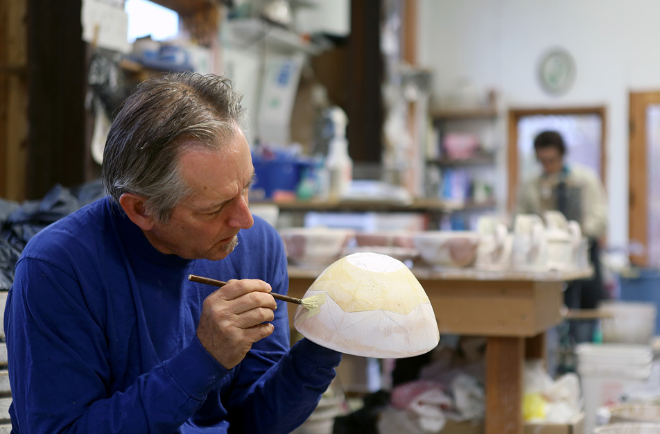 Applying a wax coating