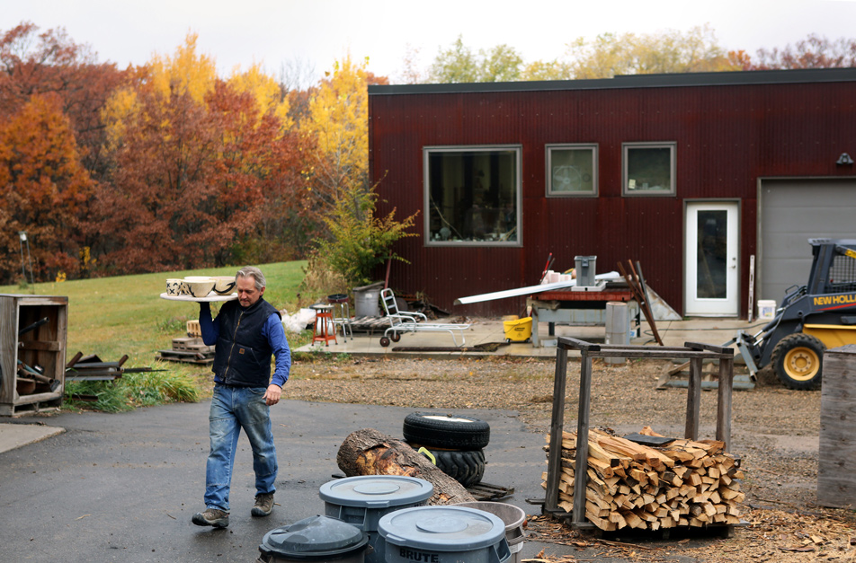Walking to the kiln