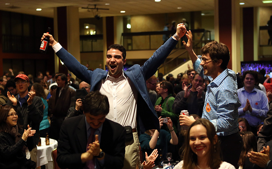 Carlton College students celebrate