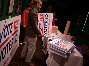 Packing up signs
