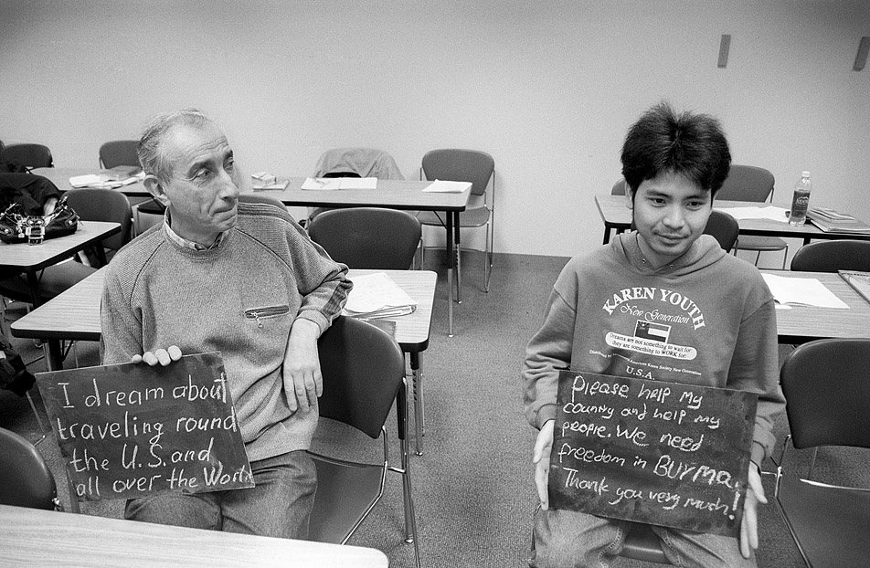 Chalk talk from two of Huie's subjects