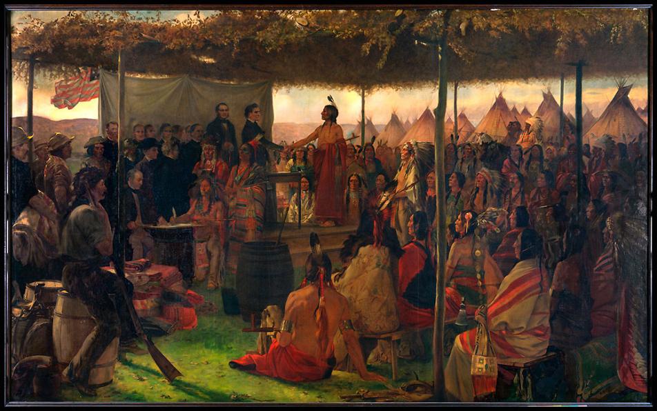 Painting of 1851 treaty signing