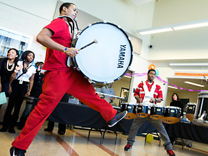 Drumline performs