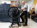 Jon Drew works on his 1886 Golding Pearl