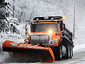 Snow plows at work