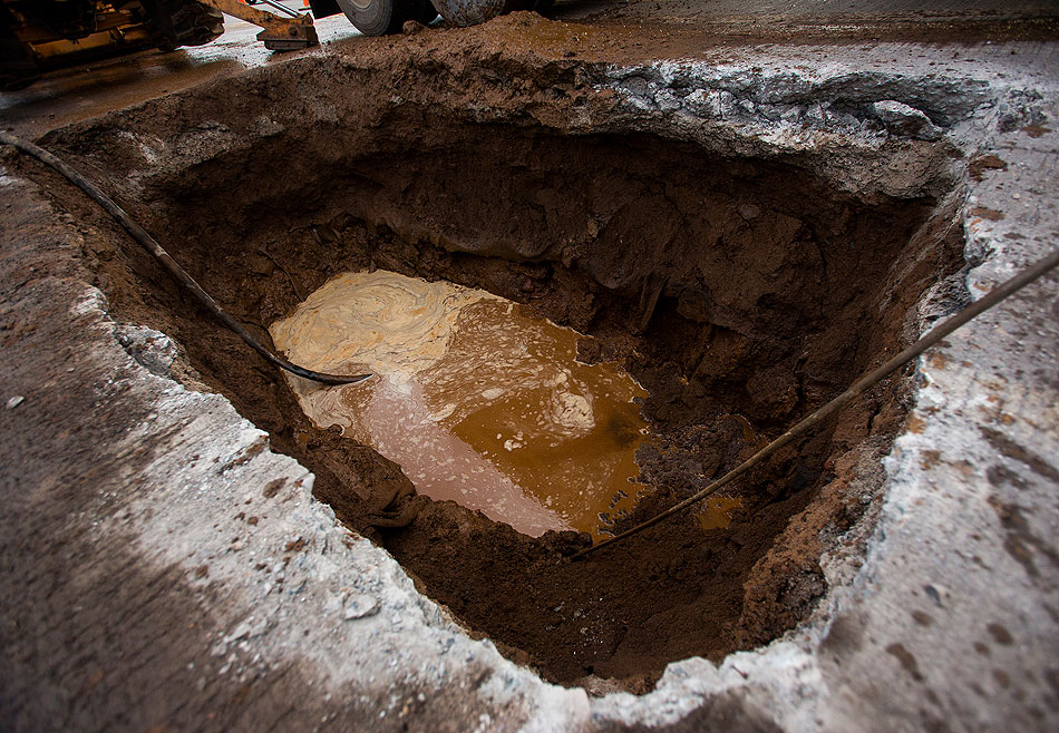Water main leak