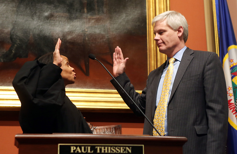 Thissen sworn in