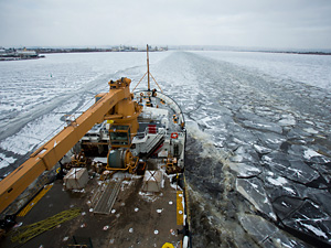 Breaking ice