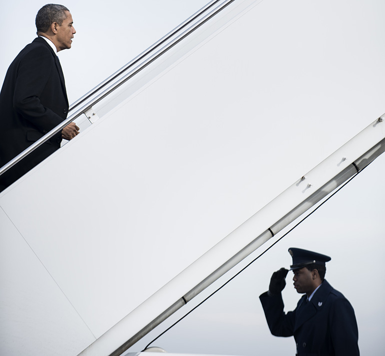 Boarding Air Force One