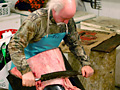 Cleaning beaver pelt