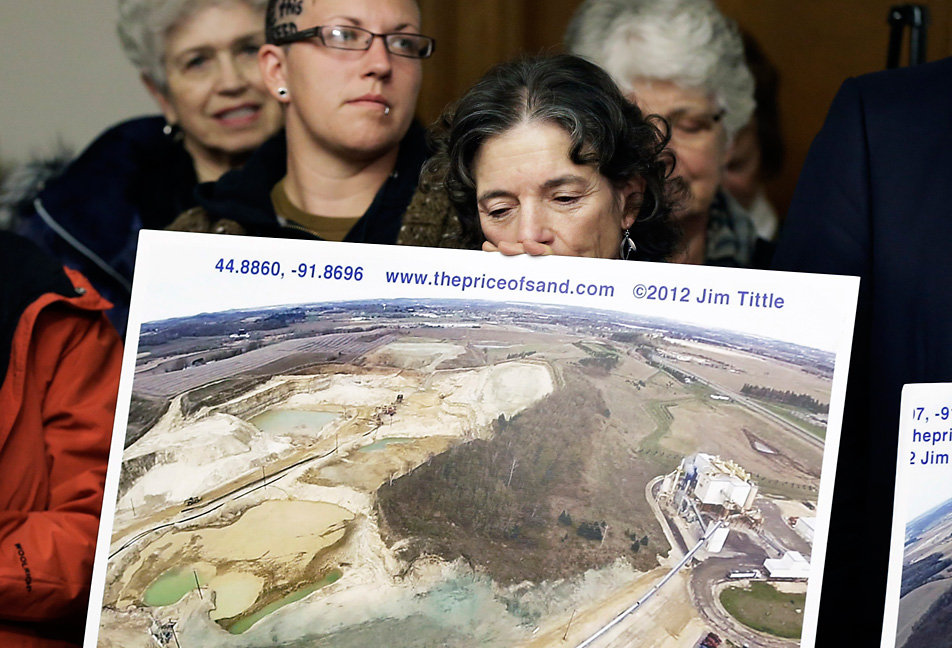 Frac sand mining protester