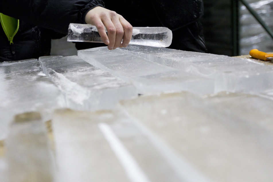 An 'icephone' (ice xylophone)