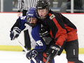 Battling for the puck