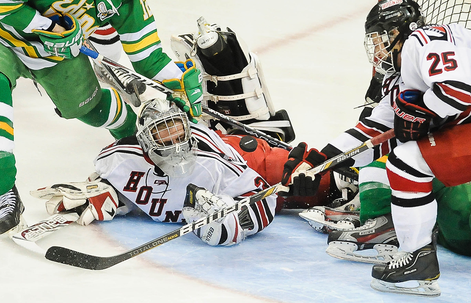 Duluth East goalie Dylan Parker
