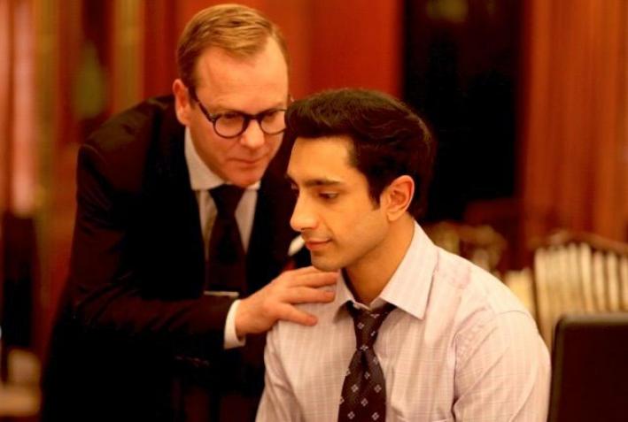 Kiefer Sutherland and Riz Ahmed in 'The Reluctant Fundamentalist', directed by Mira Nair. Kiefer Sutherland and Riz Ahmed in 'The Reluctant Fundamentalist', directed by Mira Nair.